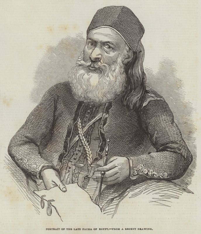 Portrait of the late Pacha of Egypt by English School