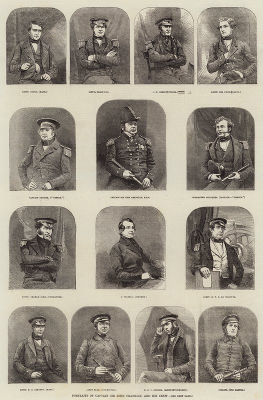 Portraits of Captain Sir John Franklin and His Crew by English School