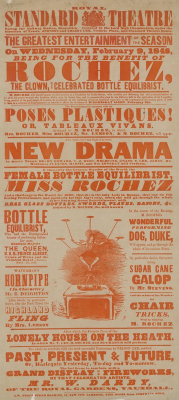 Poster for the Royal Standard Theatre, 9 February 1848 by English School