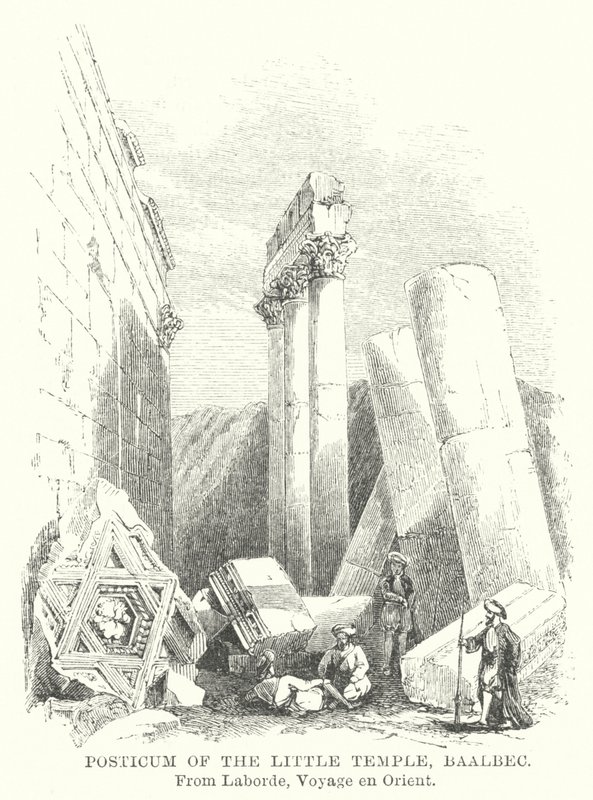 Posticum of the Little Temple, Baalbec by English School