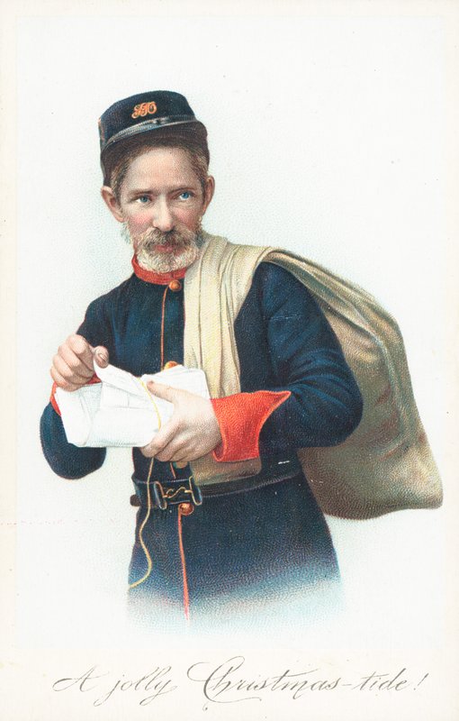 Postman with sack by English School