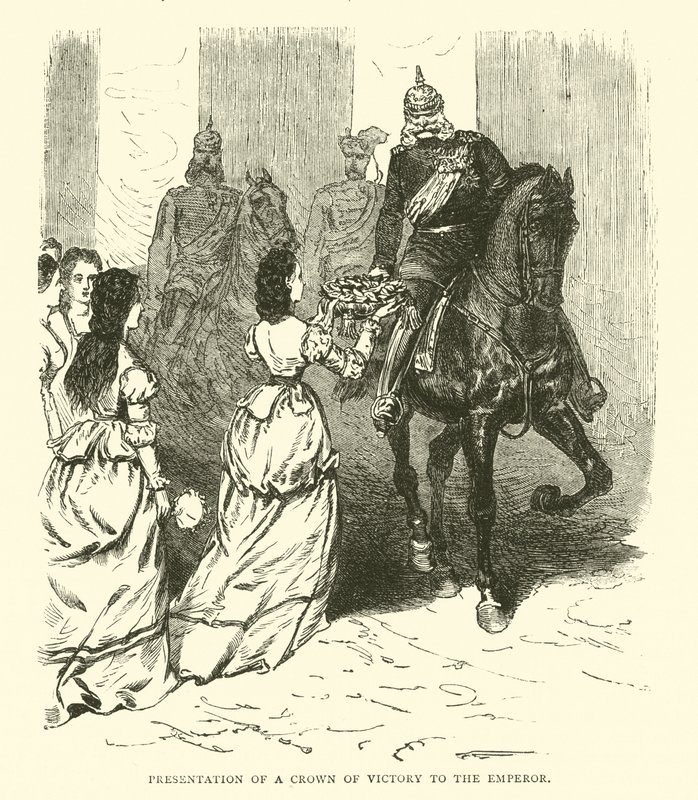 Presentation of a Crown of Victory to the Emperor, March 1871 by English School