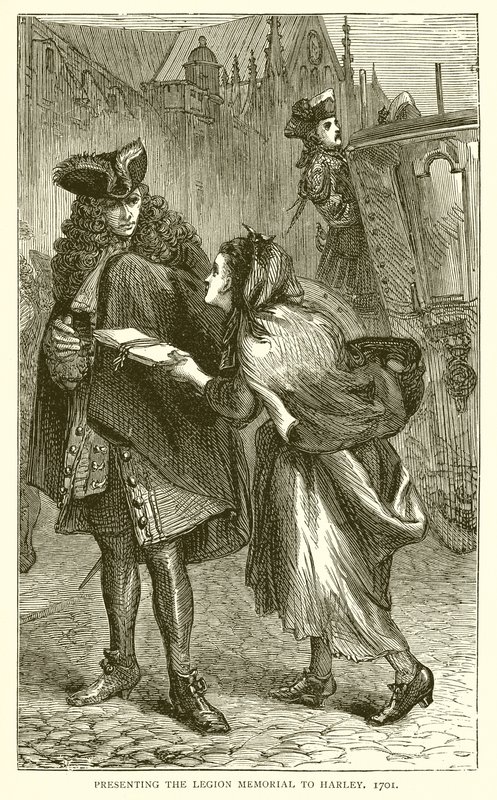 Presenting the Legion Memorial to Harley, 1701 by English School