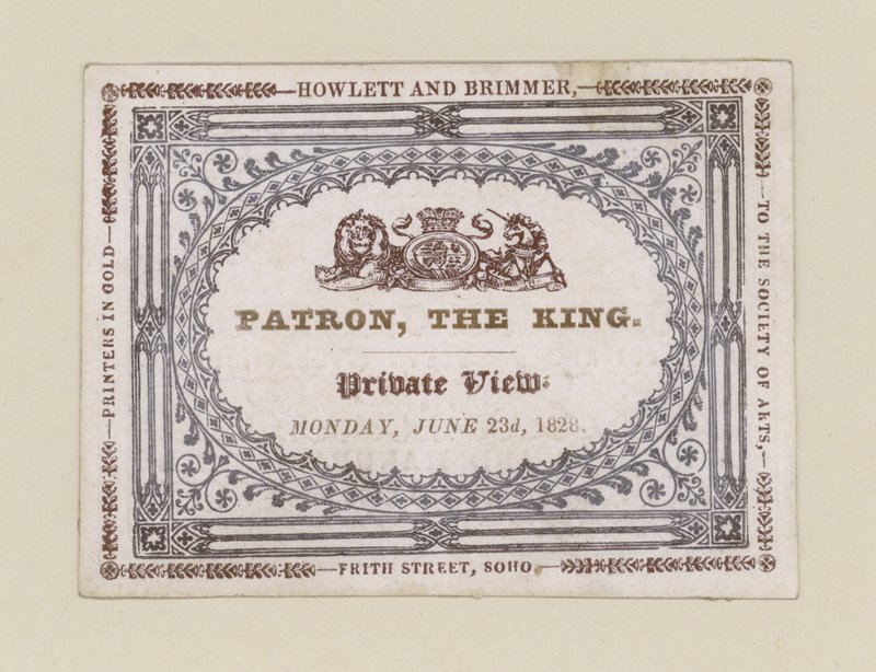 Howlett and Brimmer Printers in Gold, trade card by English School
