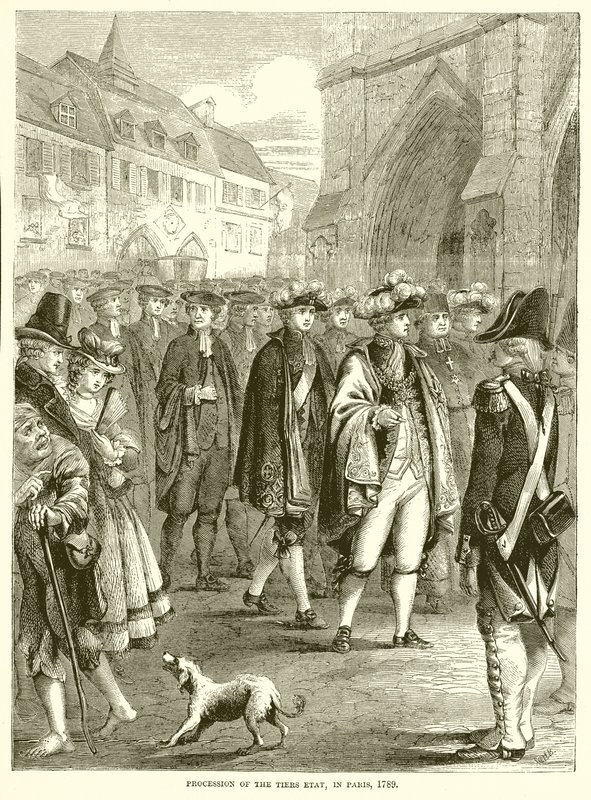 Procession of the Tiers Etat in Paris, 1789 by English School