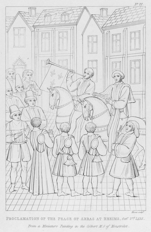 Proclamation of the Peace of Arras at Rheims, 2 October 1435 by English School