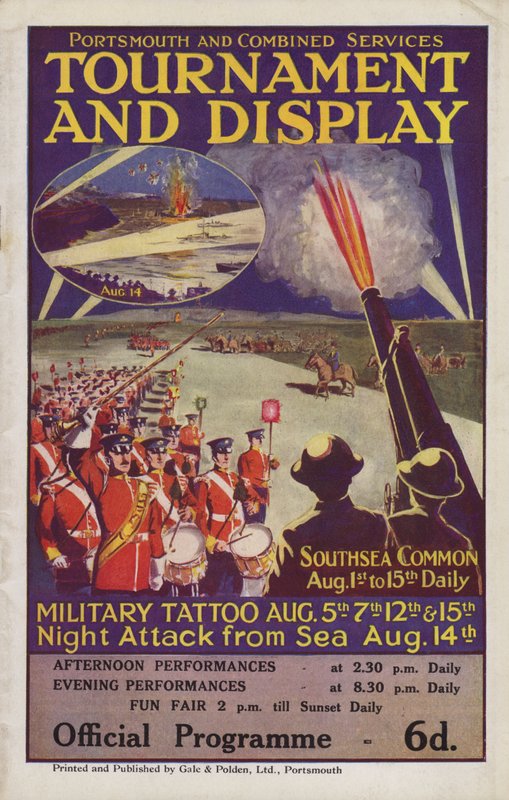 Programme for the Portsmouth and Combined Services Tournament and Display, Southsea Common, Portsmouth, Hampshire by English School