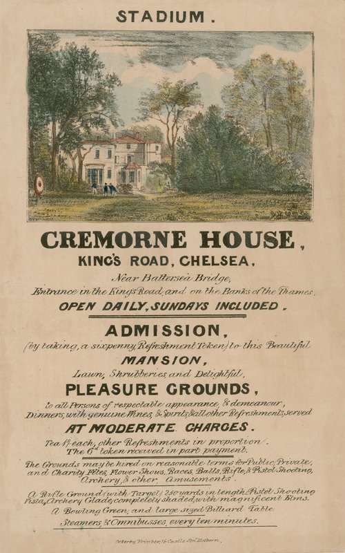 Promotional Leaflet for The Stadium, Cremorne House, Kings Road, Chelsea, London by English School