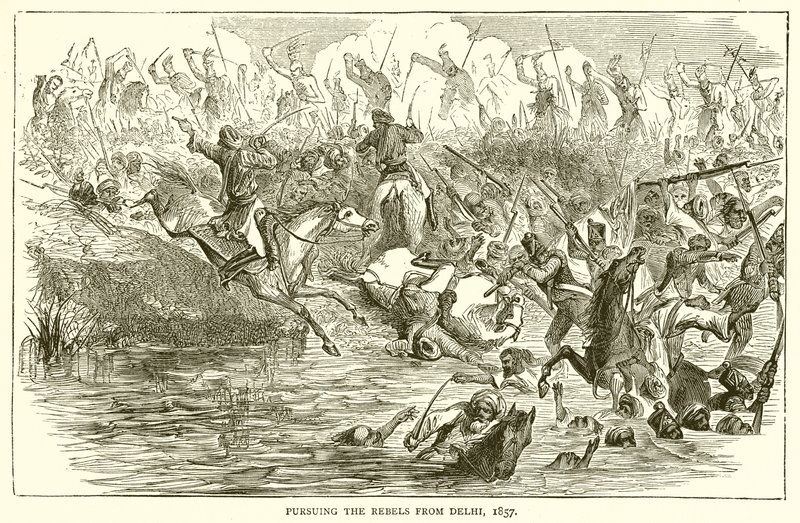 Pursuing the Rebels from Delhi, 1857 by English School