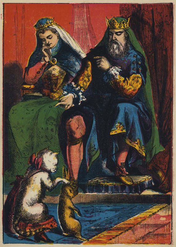 Puss Makes a Present to the King by English School