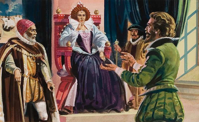 Queen Elizabeth I and Sir Francis Drake by English School