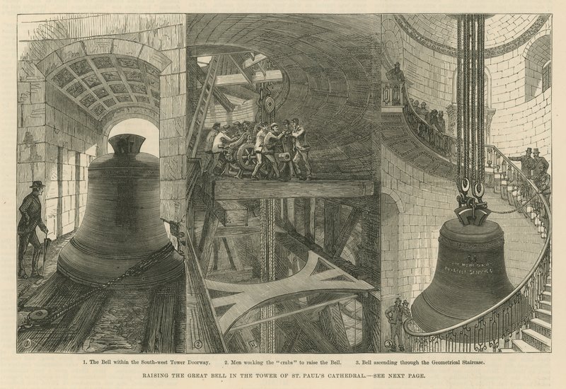 Raising the Great Bell in the Tower of St Paul