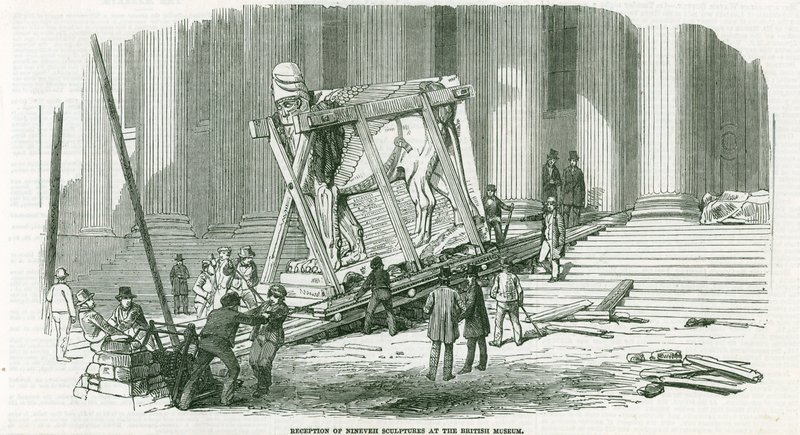 Reception of Nineveh Sculptures at the British Museum by English School