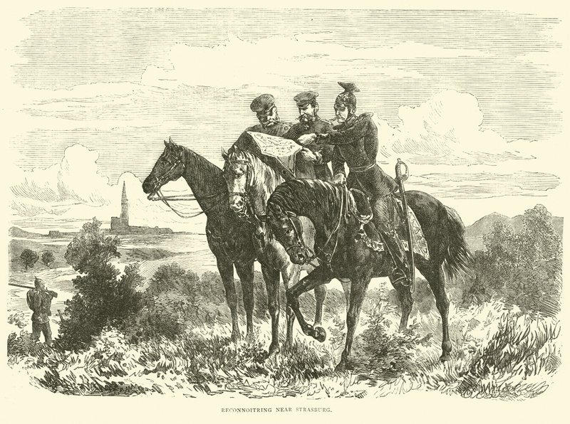 Reconnoitring near Strasburg, September 1870 by English School