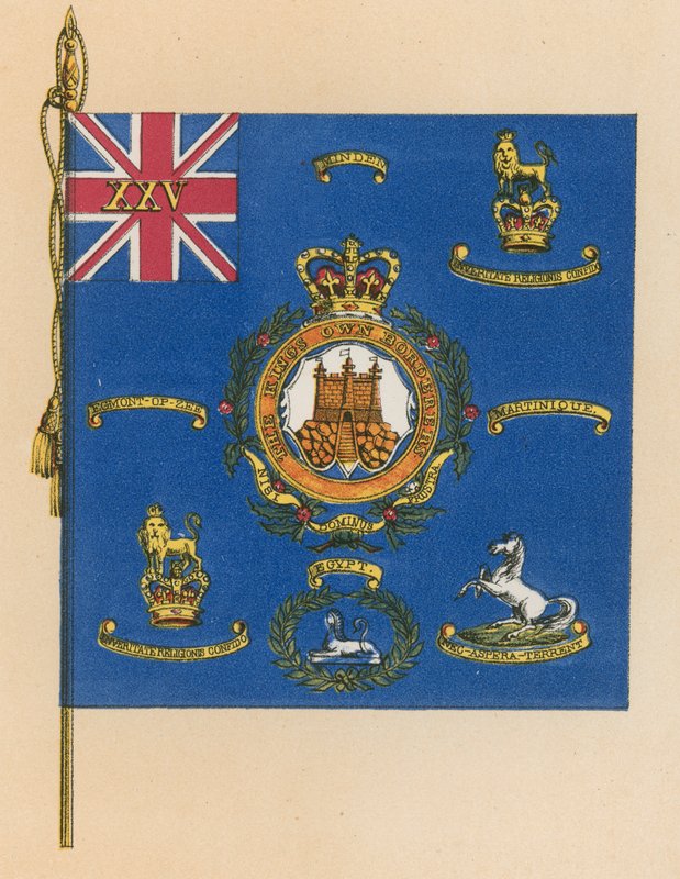 Regimental Colours of Twenty-Fifth, or King