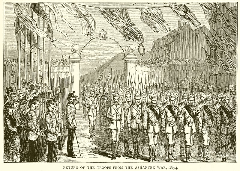 Return of the Troops from the Ashantee War, 1874 by English School