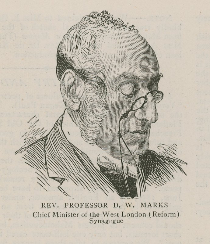 Reverend Professor D W Marks, Chief Minister of the West London (Reform) Synagogue by English School