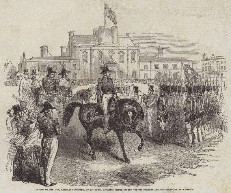 Review of the Honourable Artillery Company, by His Royal Highness Prince Albert, Captain-General and Colonel by English School