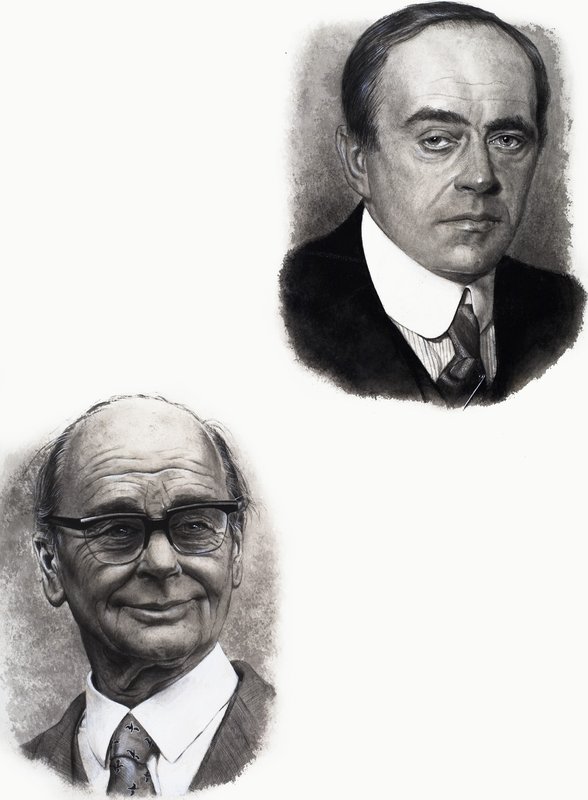 Robert Falcon Scott and Peter Scott by English School
