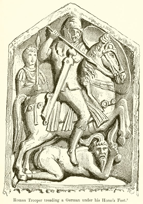 Roman Trooper Treading a German Under His Horse