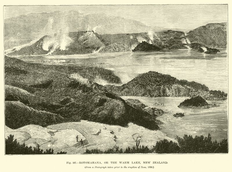 Rotomahana, or the Warm Lake, New Zealand by English School