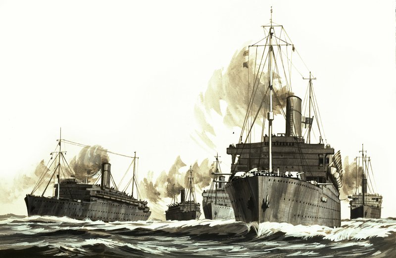 Royal Mail Line Ships in Service in World War I by English School