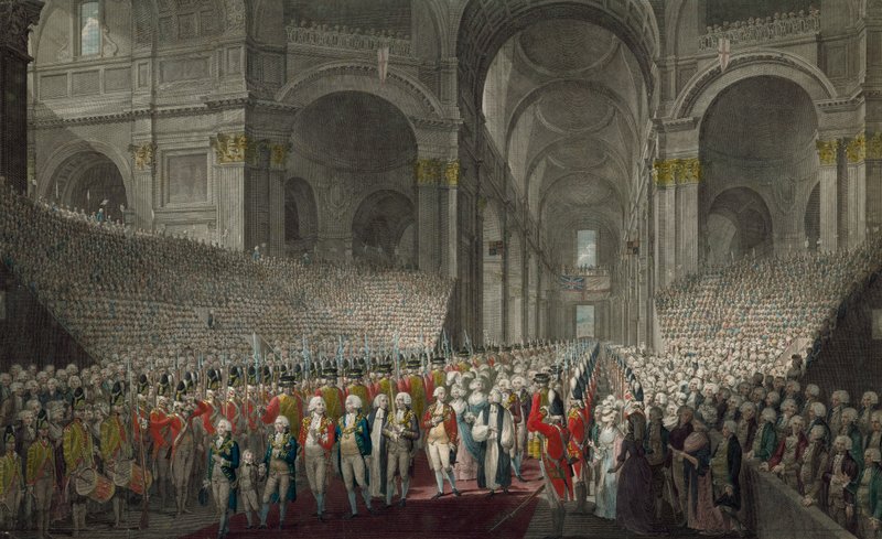 Royal Procession in St Pauls Cathedral on St Georges Day, 1789 by English School