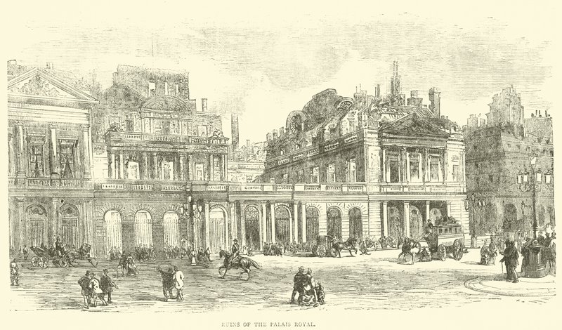 Ruins of the Palais Royal, May 1871 by English School