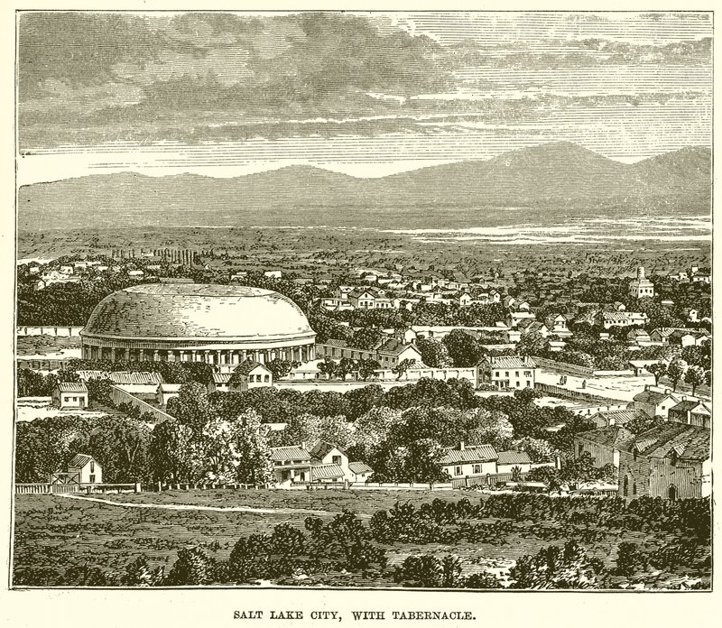 Salt Lake City, with Tabernacle by English School