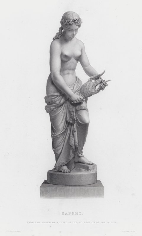 Sappho (engraving) by English School