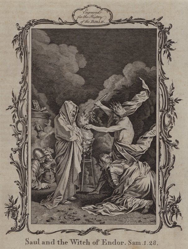 Saul and the Witch of Endor by English School