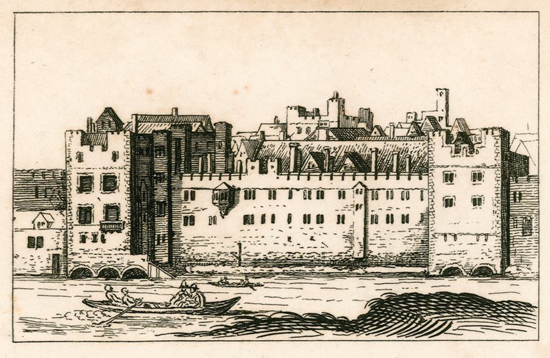 Savoy, London, as it was in the year 1650, from an etching by W Holler by English School