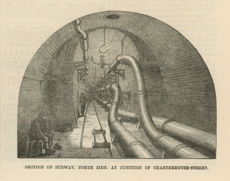 Section of Subway, North Side, at Junction of Charterhouse Street by English School