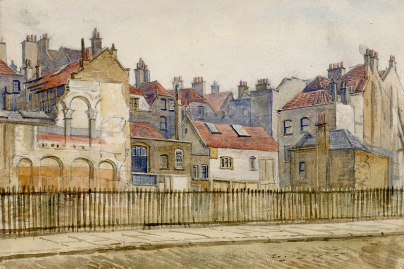 Shaftesbury Avenue, between Nassau Street (now Gerrard Place) and Dean Street by English School