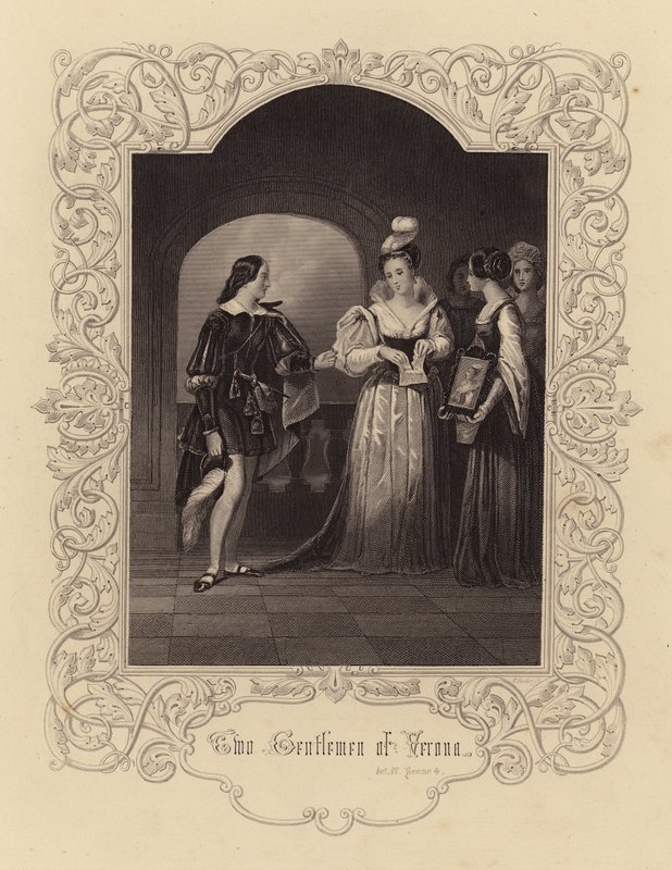 Shakespeare: Two Gentlemen of Verona, Act IV, Scene 4 by English School