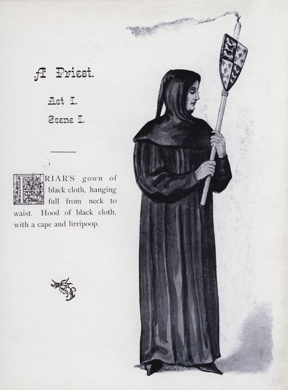 King Richard III: A Priest, Act I, Scene I by English School