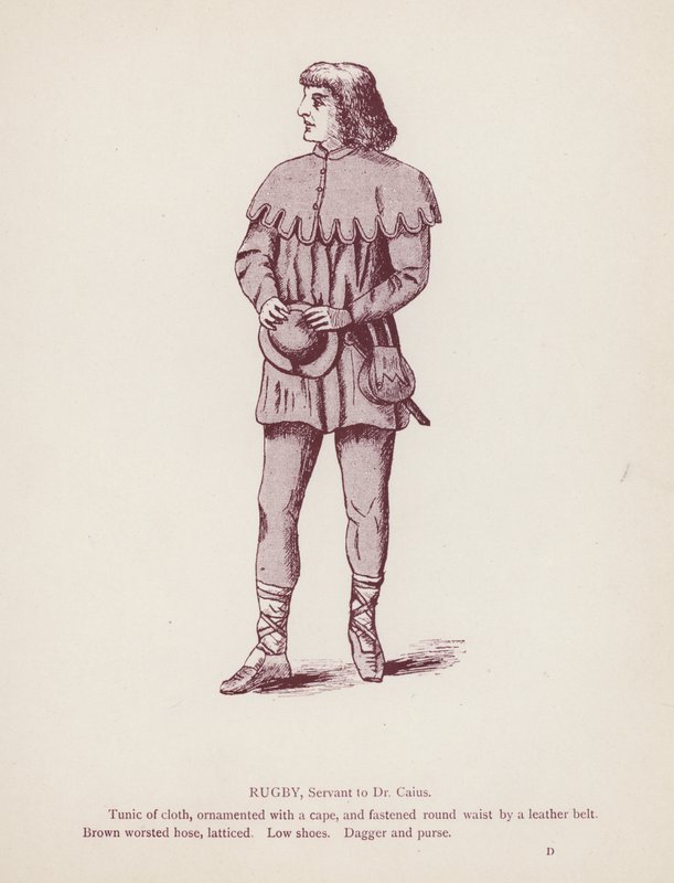 The Merry Wives of Windsor: Rugby, Servant to Dr Caius by English School