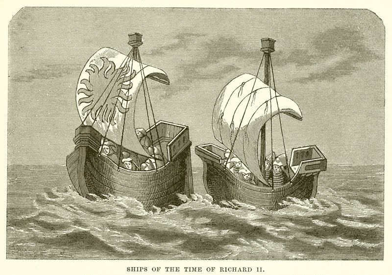 Ship of the Time of Richard II by English School