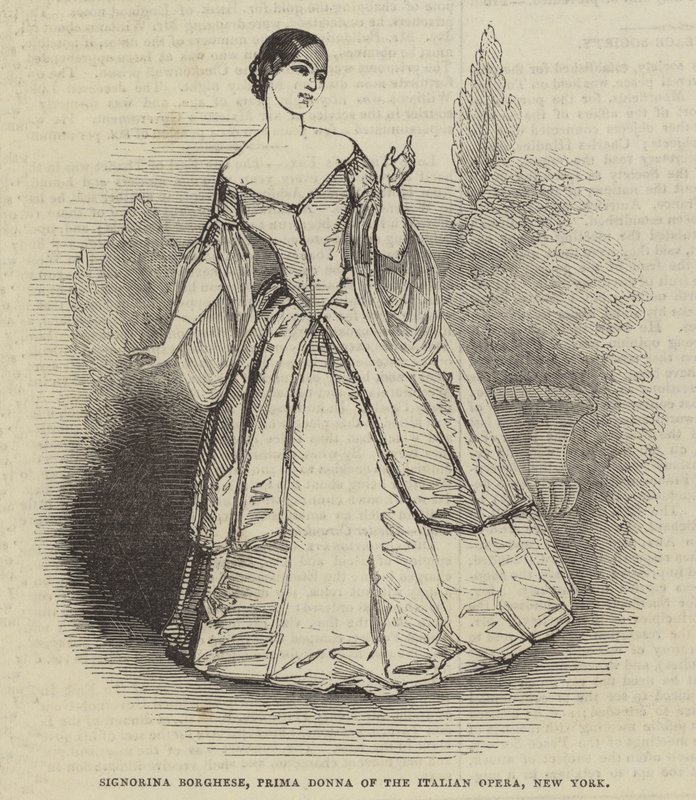 Signorina Borghese, Prima Donna of the Italian Opera, New York by English School