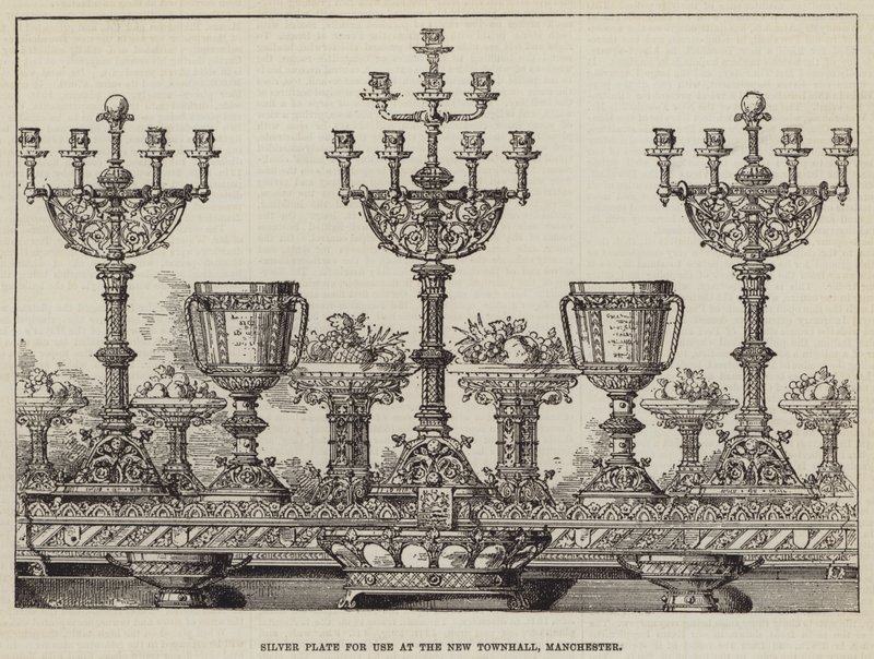 Silver Plate for Use at the New Townhall, Manchester by English School