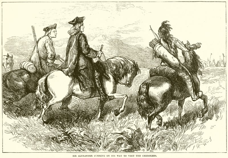 Sir Alexander Cumming on His Way to Visit the Cherokees by English School