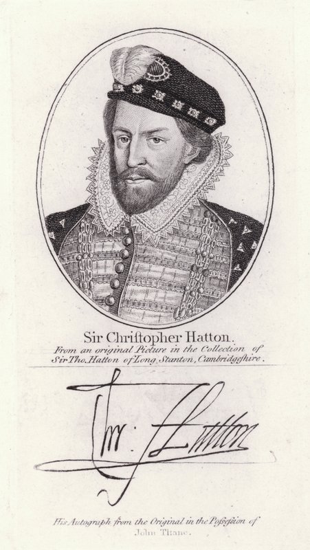 Sir Christopher Hatton, Lord Chancellor of England and favourite of Queen Elizabeth I by English School