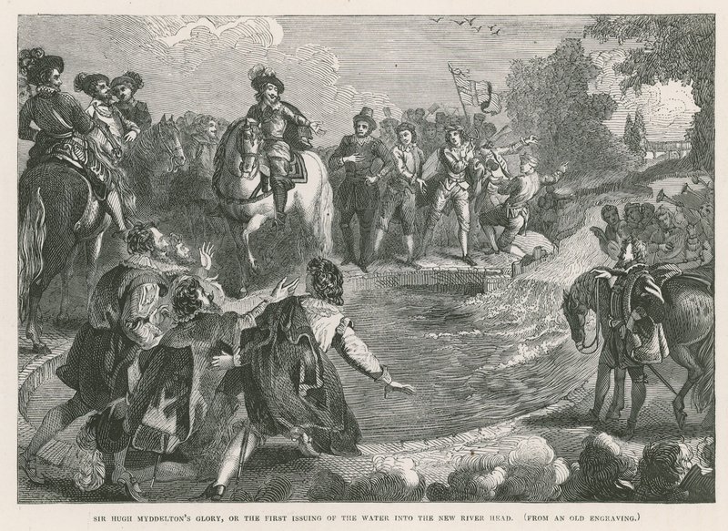 Sir Hugh Myddeltons glory, or the first issuing of the water into the New River Head by English School