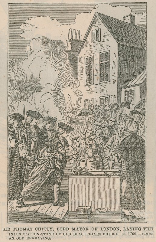 Sir Thomas Chitty Laying the Inauguration Stone by English School