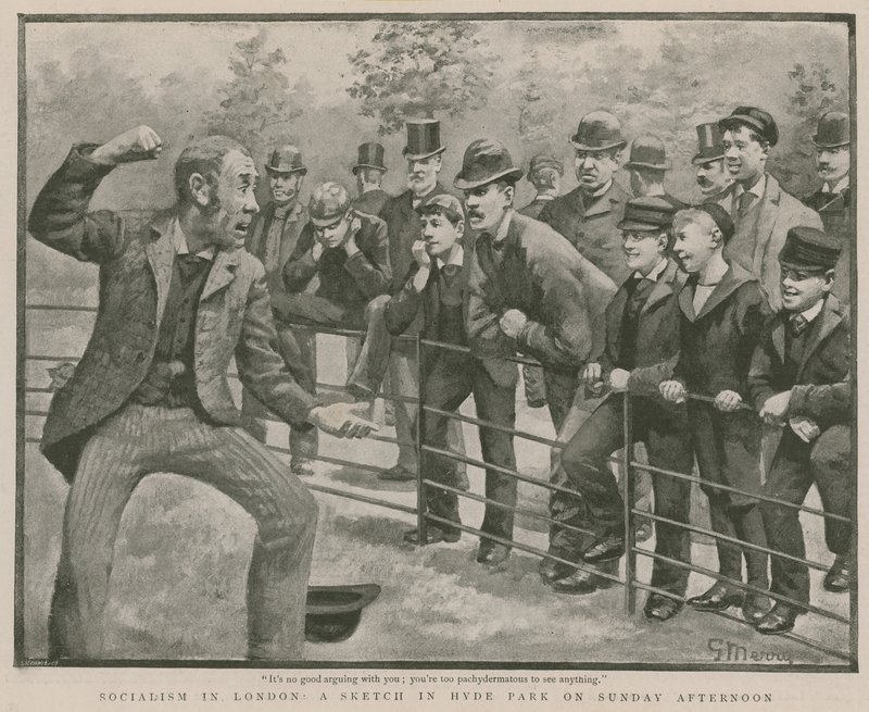 Socialism in London: A Sketch in Hyde Park on Sunday Afternoon by English School
