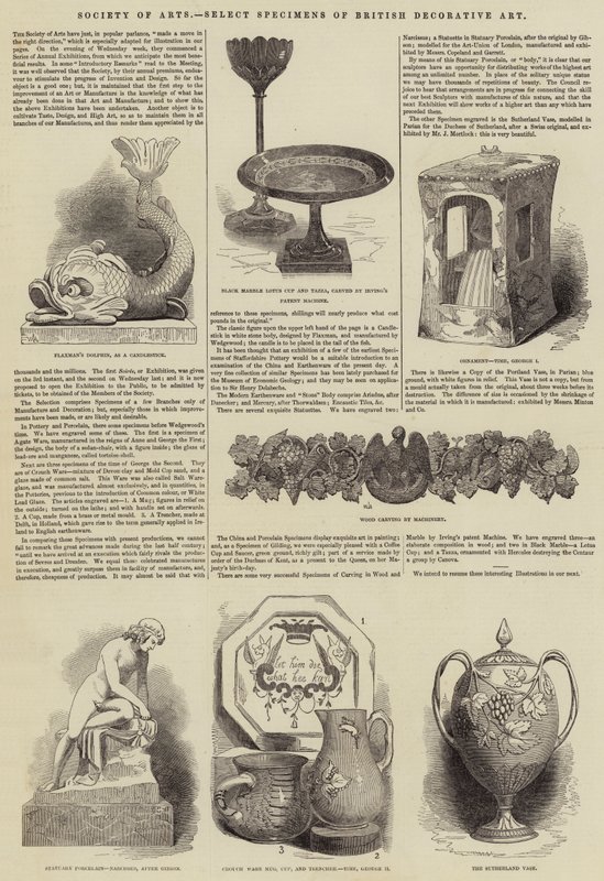 Society of Arts, Select Specimens of British Decorative Art (engraving) by English School