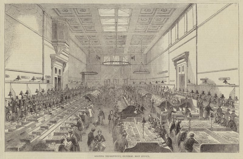 Sorting Department, General Post Office by English School