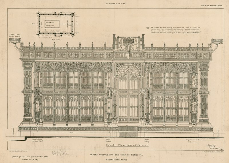 South Elevation of the Screen Surrounding the Tomb of King Henry VII by English School