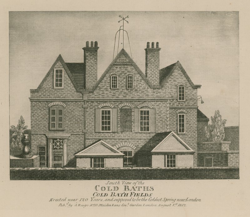 South view of the Cold Baths, Cold Bath Fields by English School