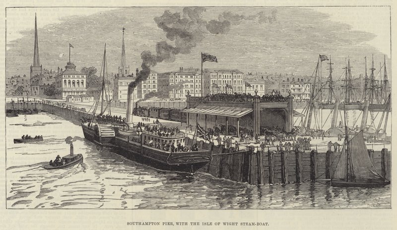 Southampton Pier, with the Isle of Wight Steam-Boat by English School